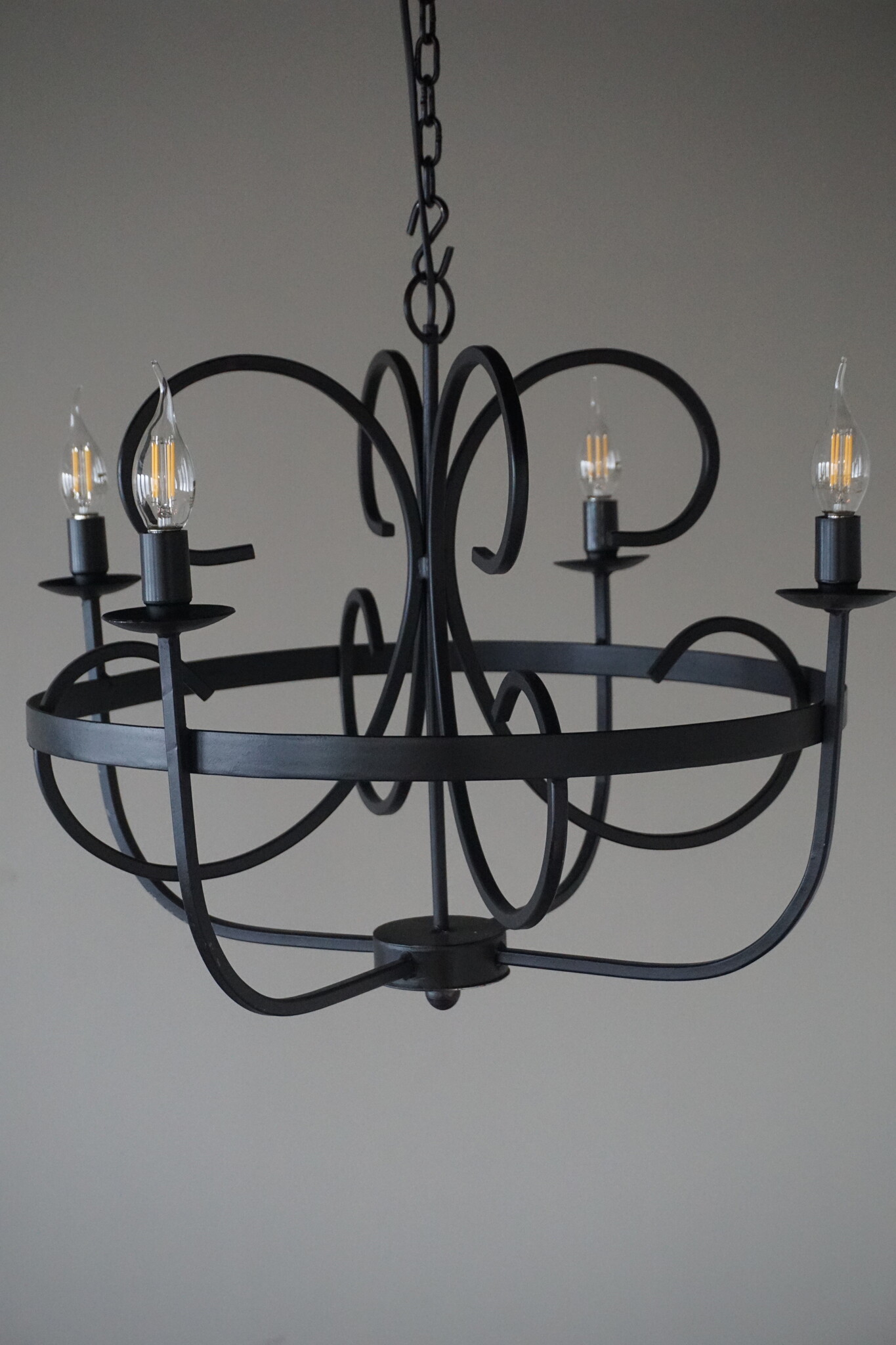 Rene Houtman Kroonluchter | 4-Arms | Zwart | H50 x Ø53 cm