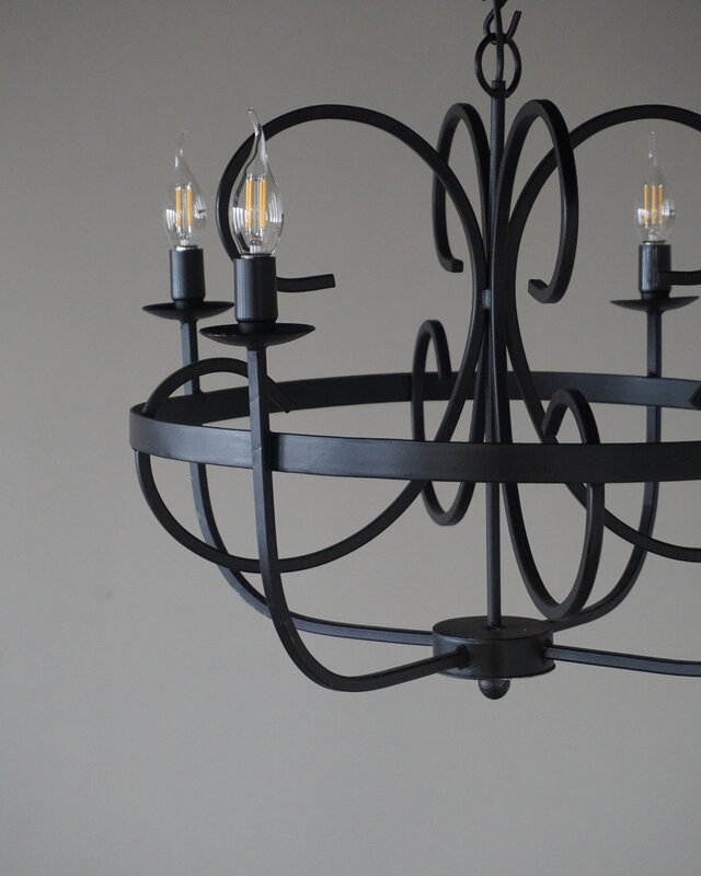 Rene Houtman Kroonluchter | 4-Arms | Zwart | H50 x Ø53 cm