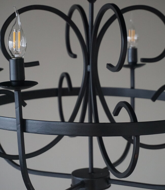 Rene Houtman Kroonluchter | 4-Arms | Zwart | H50 x Ø53 cm