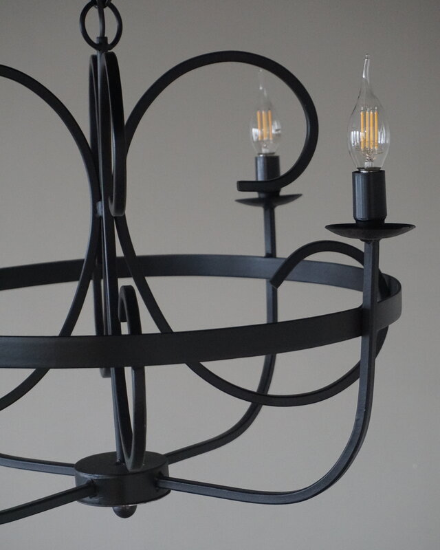 Rene Houtman Kroonluchter | 4-Arms | Zwart | H50 x Ø53 cm