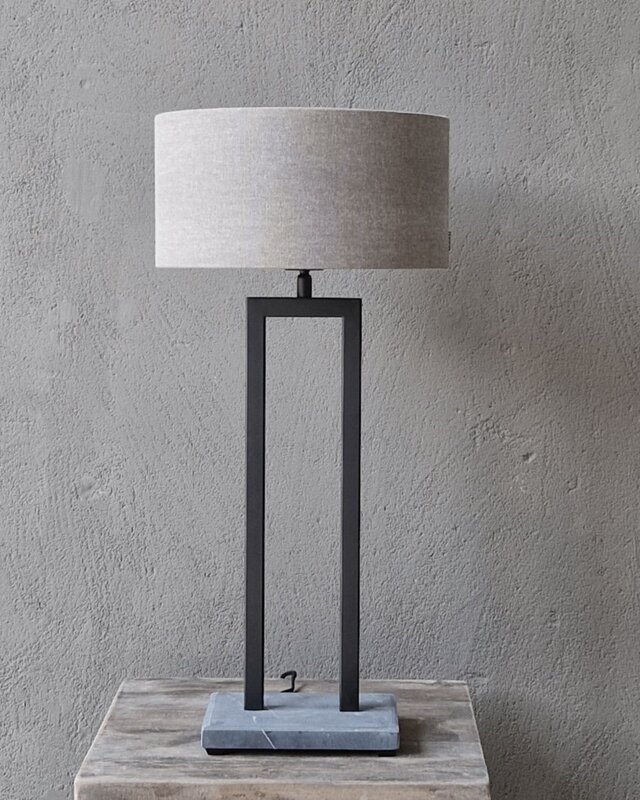 Luksa Home Collection Tafellamp Wilfred | Natuurstenen Voet | H55 cm