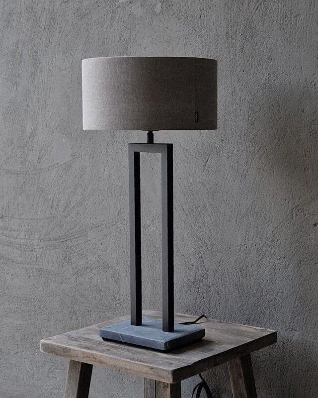 Luksa Home Collection Tafellamp Wilfred | Natuurstenen Voet | H55 cm
