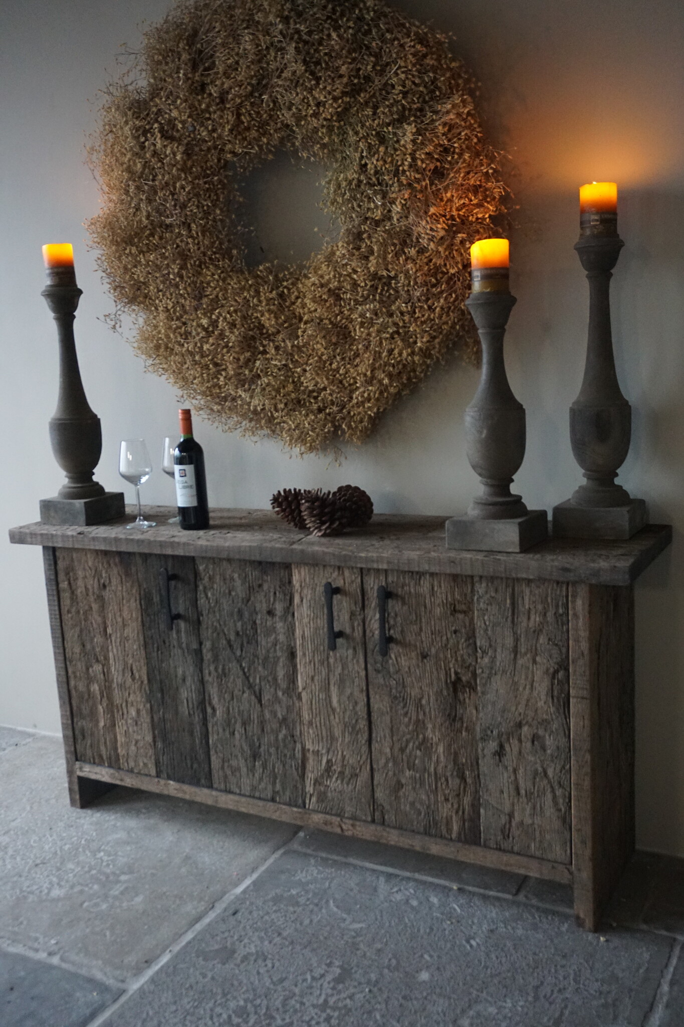 Rene Houtman Sidetable | Oud Geborsteld Eiken | H78 x B160 x D40 cm