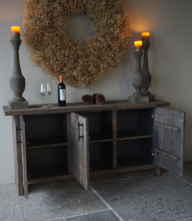 Rene Houtman Sidetable | Oud Geborsteld Eiken | H78 x B160 x D40 cm