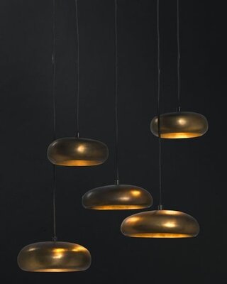 Frezoli Hanglamp Pebble 5 | Donker Messing