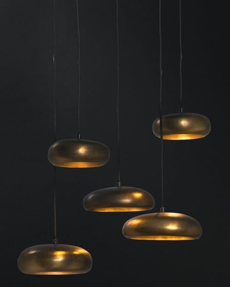Frezoli Hanglamp Pebble 5 | Donker Messing