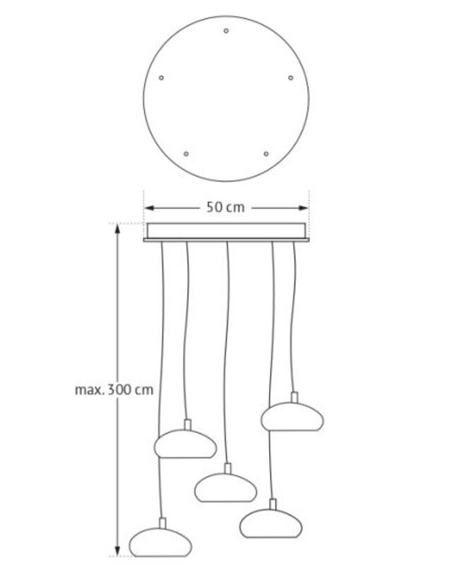 Frezoli Hanglamp Pebble 5 | Donker Messing