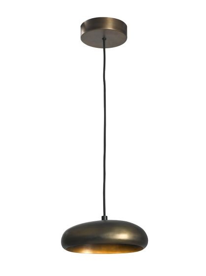 Frezoli Hanglamp Pebble | Ovale Kap | Donker Messing