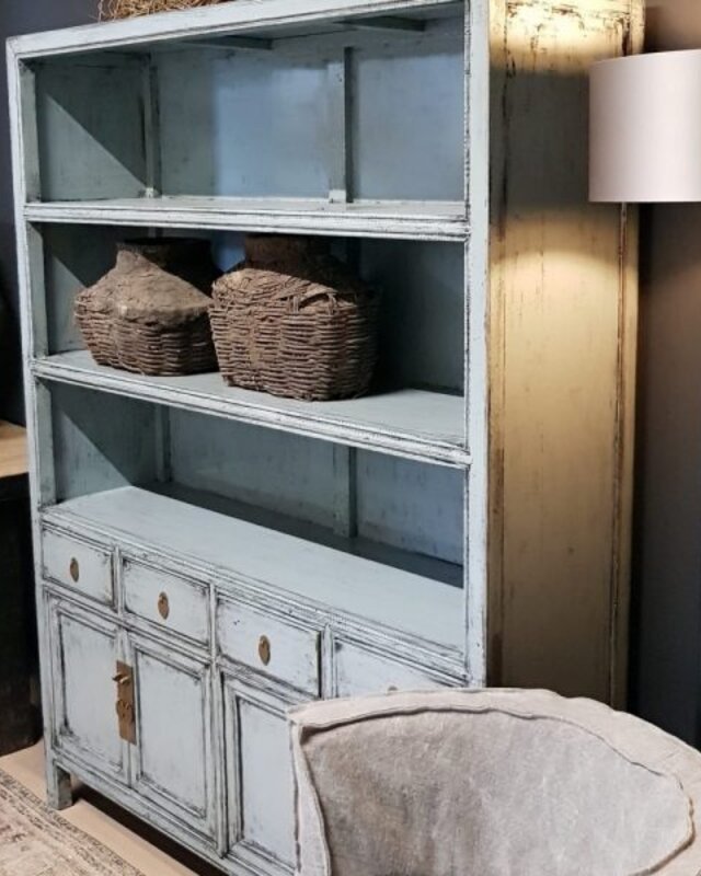 Luksa Home Collection Landelijke Vintage Buffetkast | Grijs-Blauw