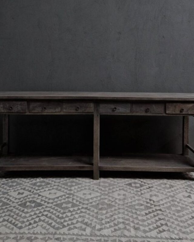 Luksa Home Collection Lange Wandtafel | Antique Grey | H87xB240xD50 Cm