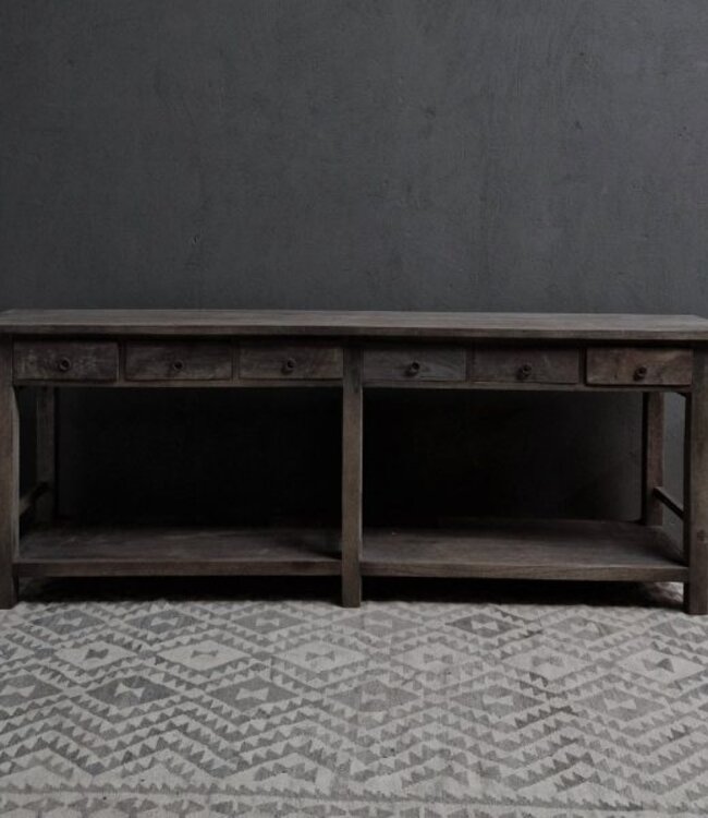 Luksa Home Collection Lange Wandtafel | Antique Grey | H87xB240xD50 Cm