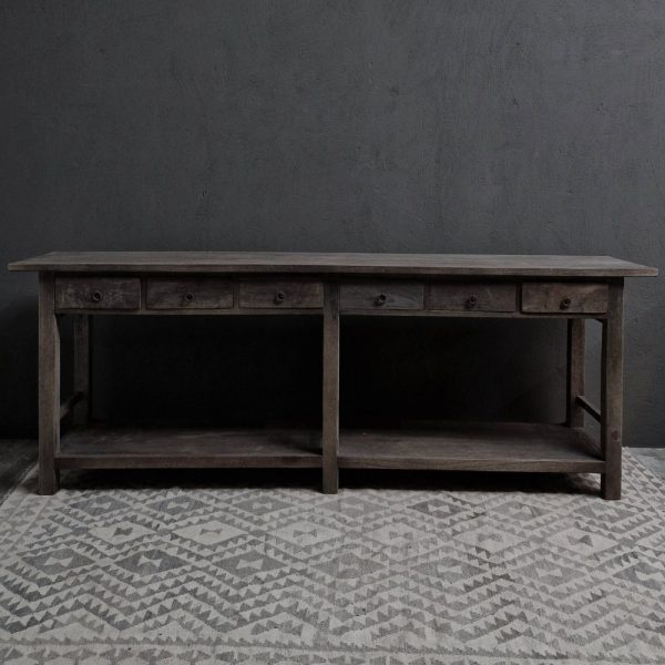Luksa Home Collection Lange Wandtafel | Antique Grey | H87xB240xD50 Cm