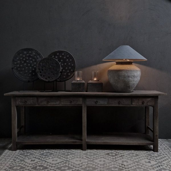 Luksa Home Collection Lange Wandtafel | Antique Grey | H87xB240xD50 Cm