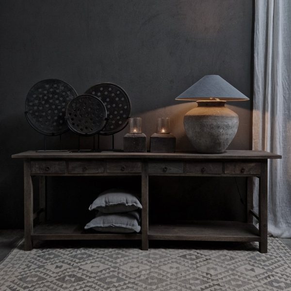 Luksa Home Collection Lange Wandtafel | Antique Grey | H87xB240xD50 Cm