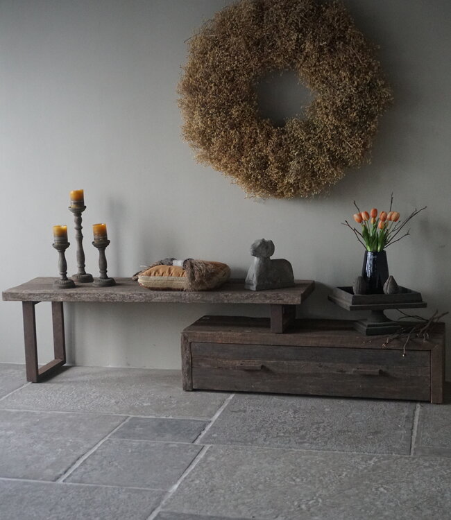 Rene Houtman TV-Meubel Nero | Met Lade | 2-delig Verstelbaar