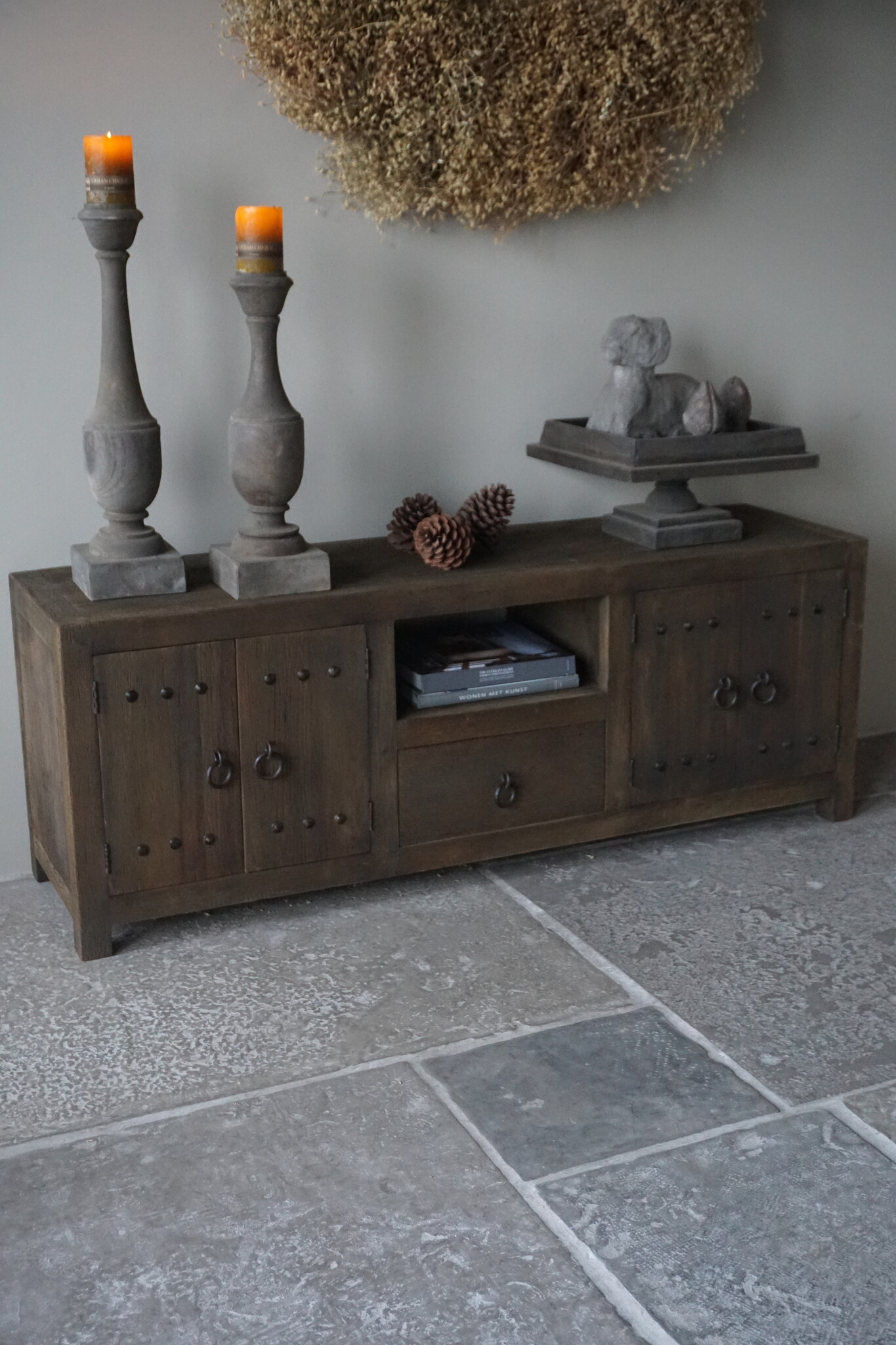 Rene Houtman TV-Meubel Rough | Grey | H55,5 x B150 x D40,5 Cm