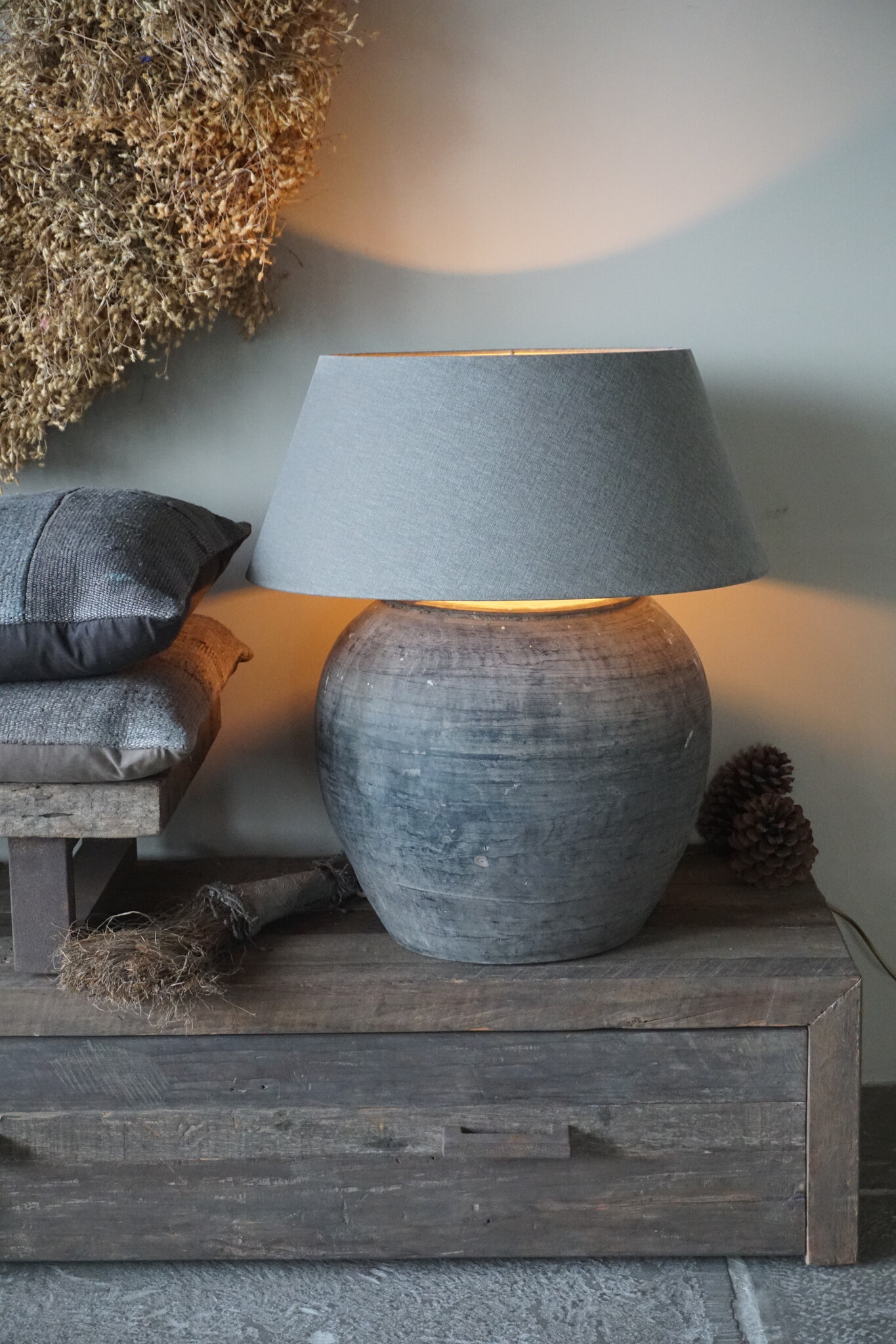 Aura Peeperkorn Chinese Terracotta Lamp | H40 x D40 Cm
