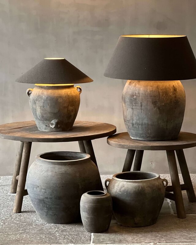 Aura Peeperkorn Chinese Terracotta Lamp | H39 x D38 Cm