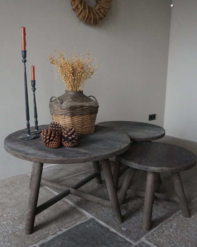 Aura Peeperkorn Salontafel Rond | Set Van 3 | 50-60-80 cm