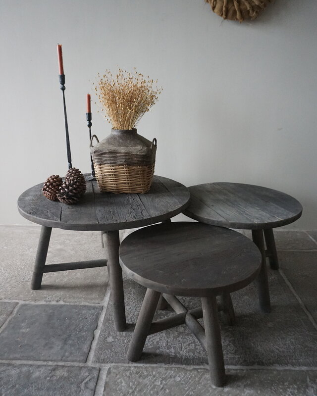 Aura Peeperkorn Salontafel Rond | Set Van 3 | 50-60-80 cm