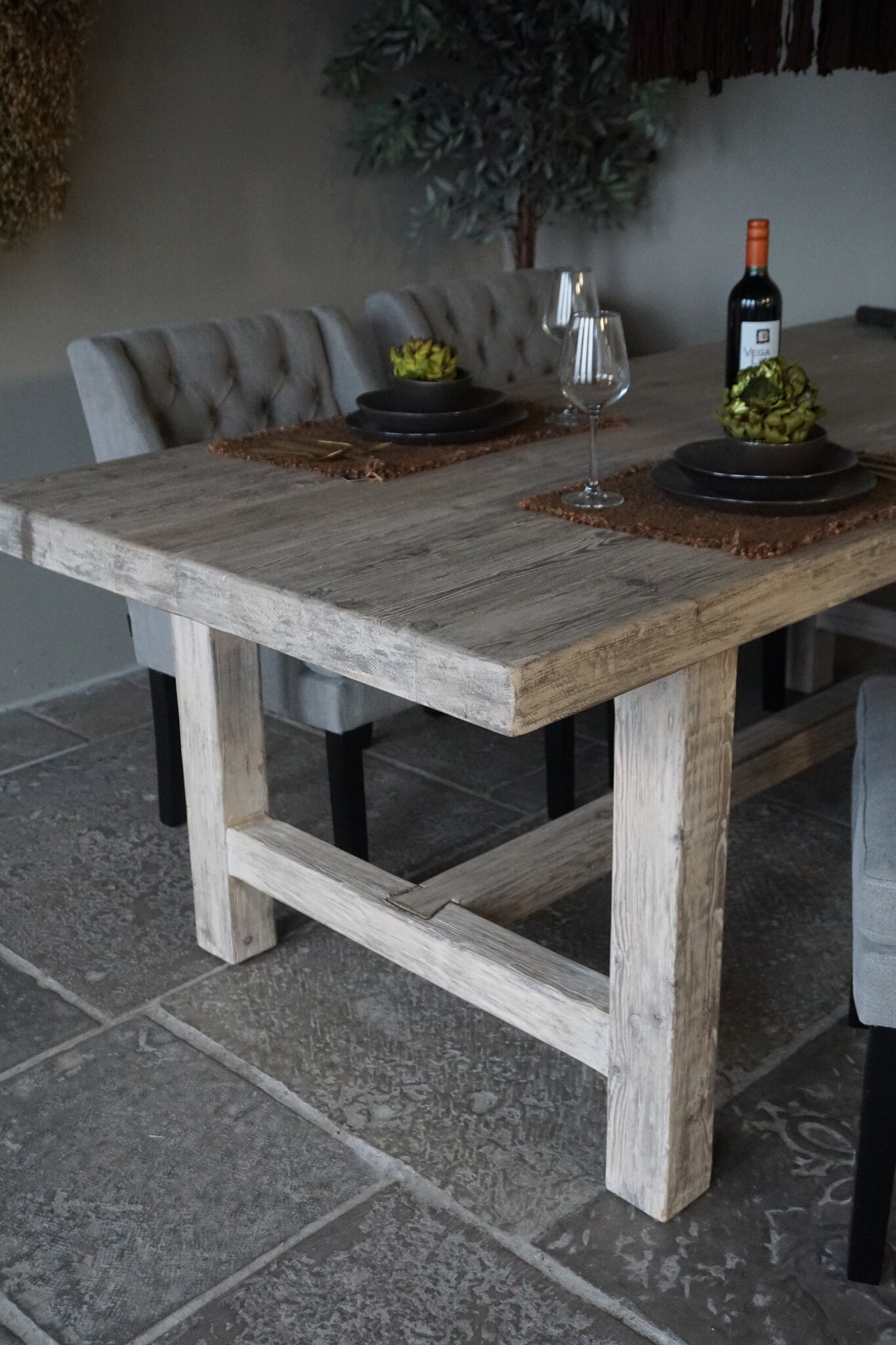 Rene Houtman Eetkamertafel Oud Hout L220xB100xH78 Cm