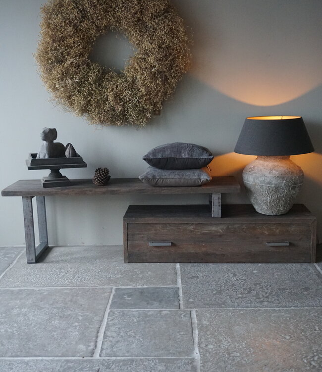 Rene Houtman TV-Meubel Nero Rustiq 2 | Met Lade | 2-delig