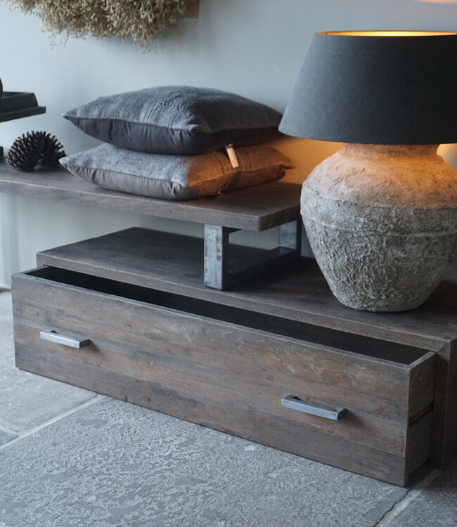 Rene Houtman TV-Meubel Nero Rustiq 2 | Met Lade | 2-delig