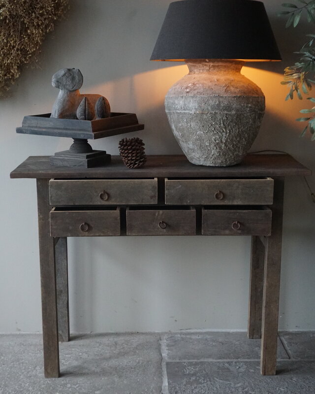 Luksa Home Collection Wandtafel Borg | Antique Grey | H90 x B120 x D45 cm
