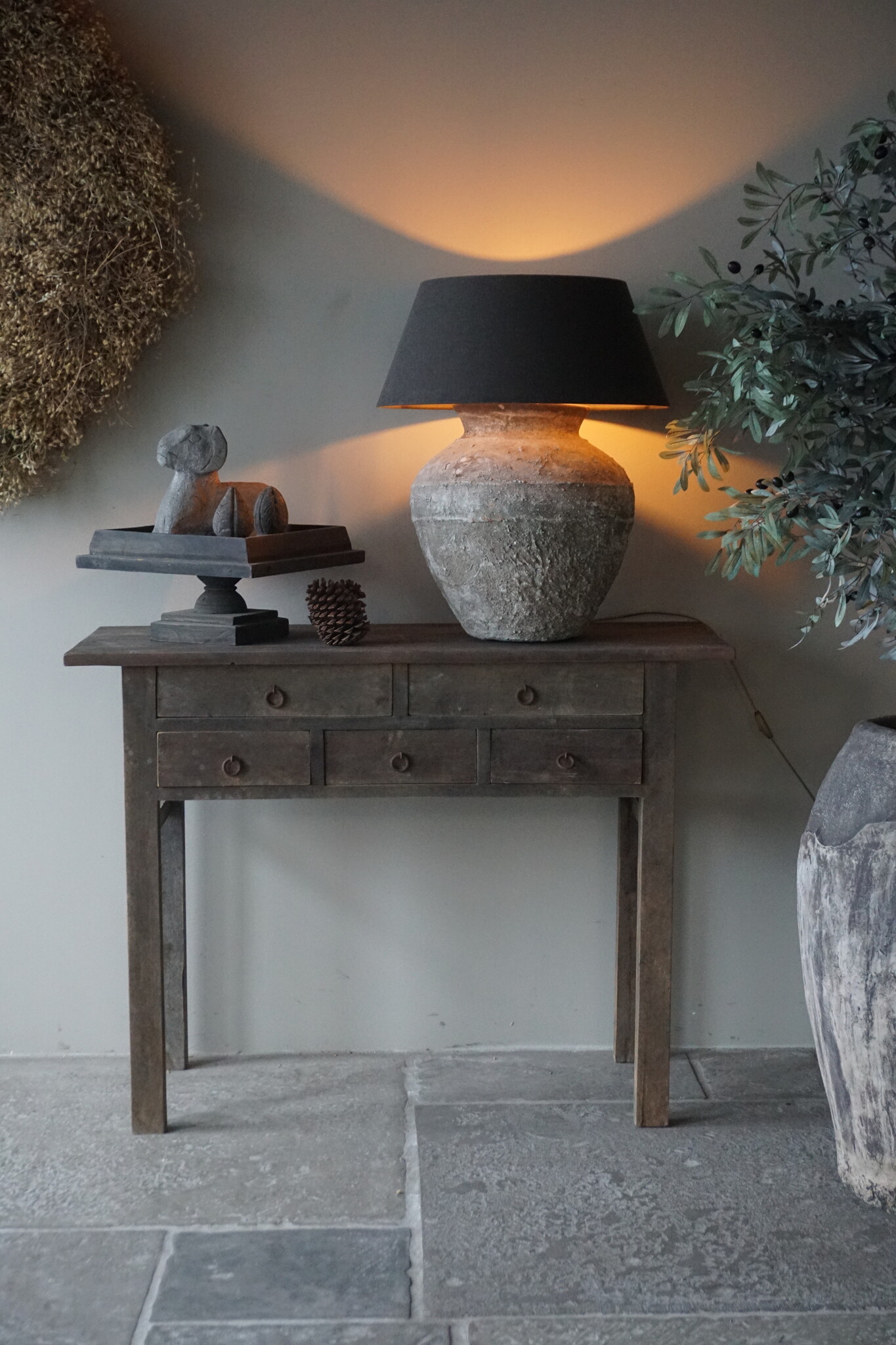 Luksa Home Collection Wandtafel Borg | Antique Grey | H90 x B120 x D45 cm