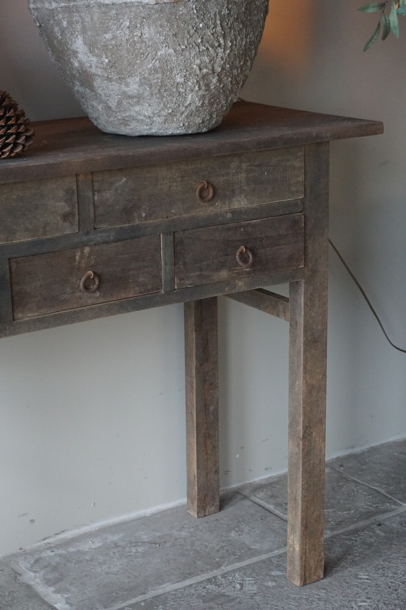 Luksa Home Collection Wandtafel Borg | Antique Grey | H90 x B120 x D45 cm