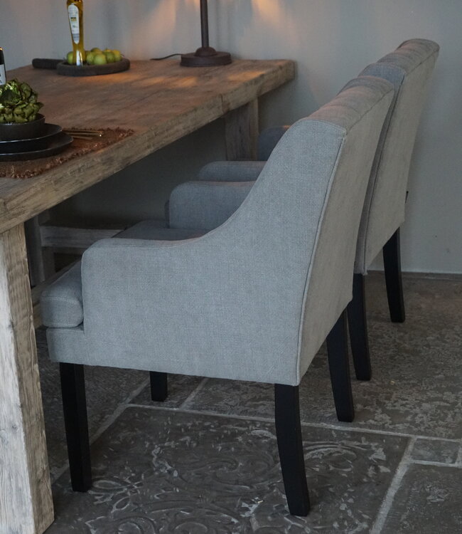 Luksa Home Collection Eetkamerstoel Doutzen Grijs/Taupe Set Van 4 - Uitlopend