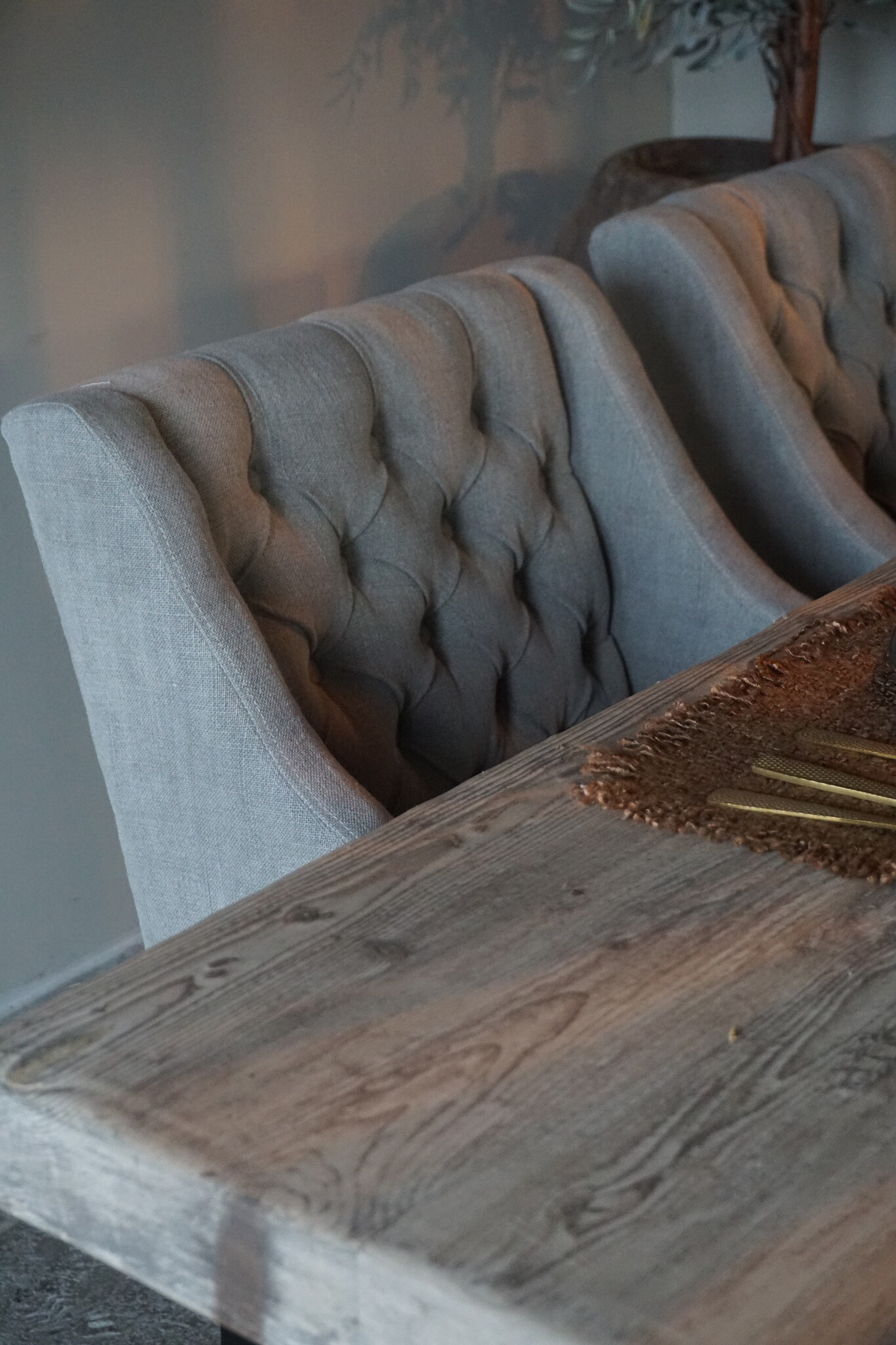 Luksa Home Collection Eetkamerstoel Doutzen Grijs/Taupe Set Van 4 - Uitlopend
