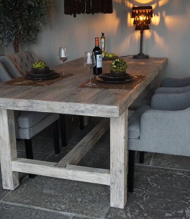 Luksa Home Collection Eetkamerstoel Doutzen Grijs/Taupe Set Van 4 - Uitlopend