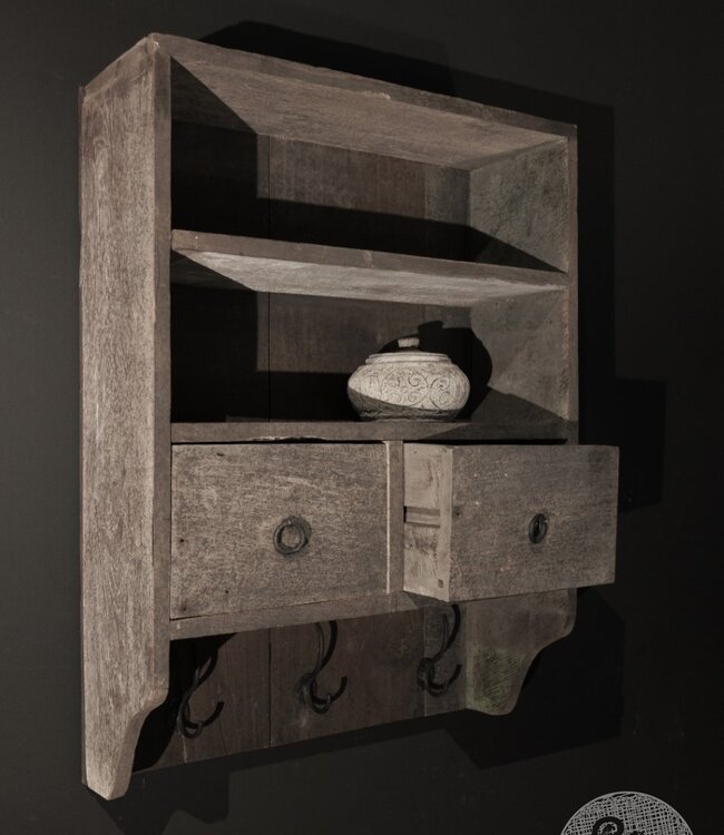 Be-Uniq Wandrek | Verweerd Teakhout | H83xB60xD21 Cm