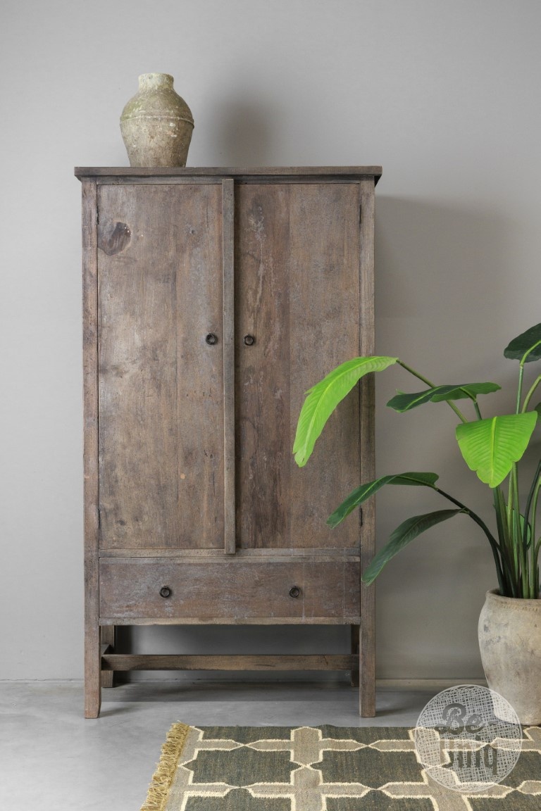 Be-Uniq Kabinet Santorini | Teakhout | H180xB100xD45 Cm