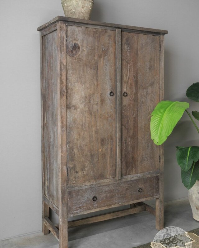 Be-Uniq Kabinet Santorini | Teakhout | H180xB100xD45 Cm