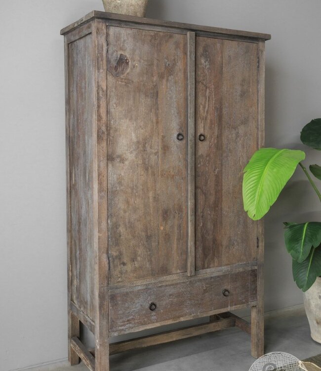 Be-Uniq Kabinet Santorini | Teakhout | H180xB100xD45 Cm