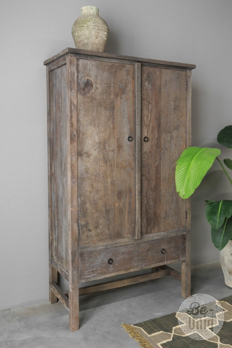 Be-Uniq Kabinet Santorini | Teakhout | H180xB100xD45 Cm