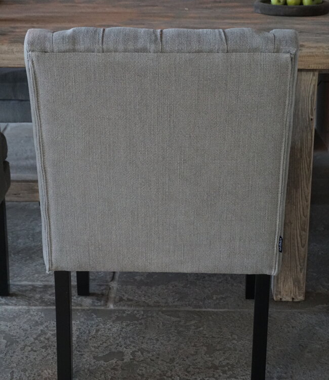 Luksa Home Collection Eetkamerstoel Doutzen Grijs/Taupe Set Van 4 - Uitlopend