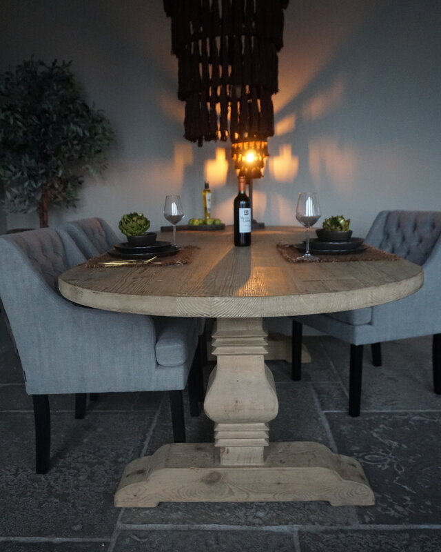 Rene Houtman Kloostertafel Ovaal | Naturel Grenen | H79 x B240 x D110 cm