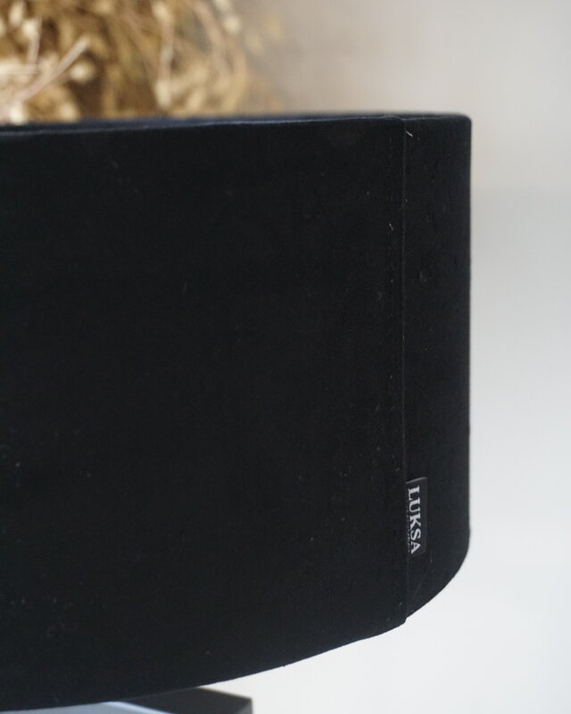 Luksa Home Collection Lampenkap Cilinder | Velvet Zwart | H12 x Ø 25 cm
