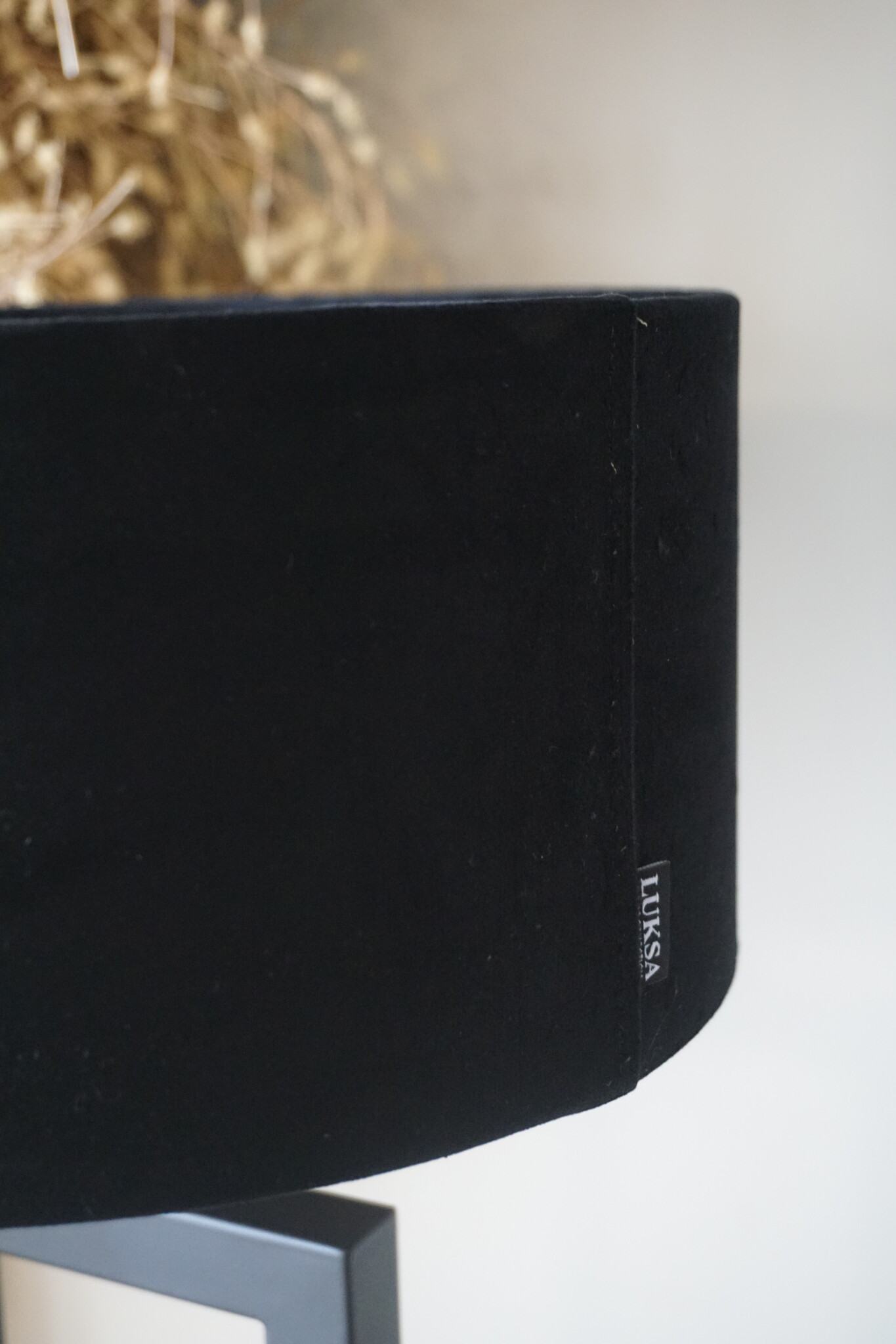 Luksa Home Collection Lampenkap Cilinder | Velvet Zwart | H12 x Ø 25 cm