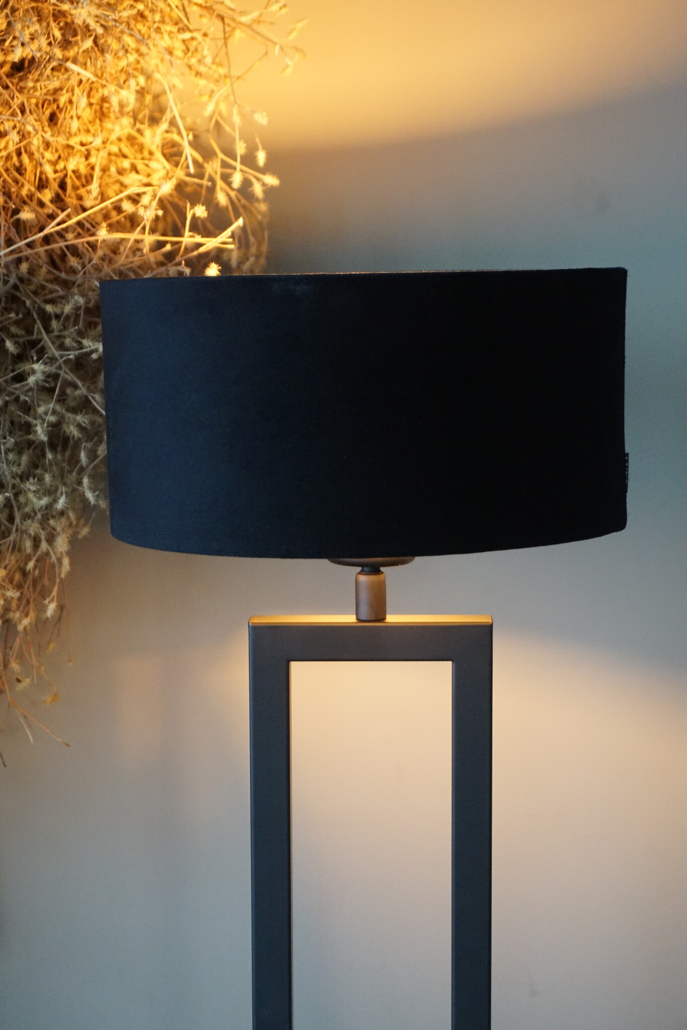 Luksa Home Collection Lampenkap Cilinder | Velvet Zwart | H12 x Ø 25 cm