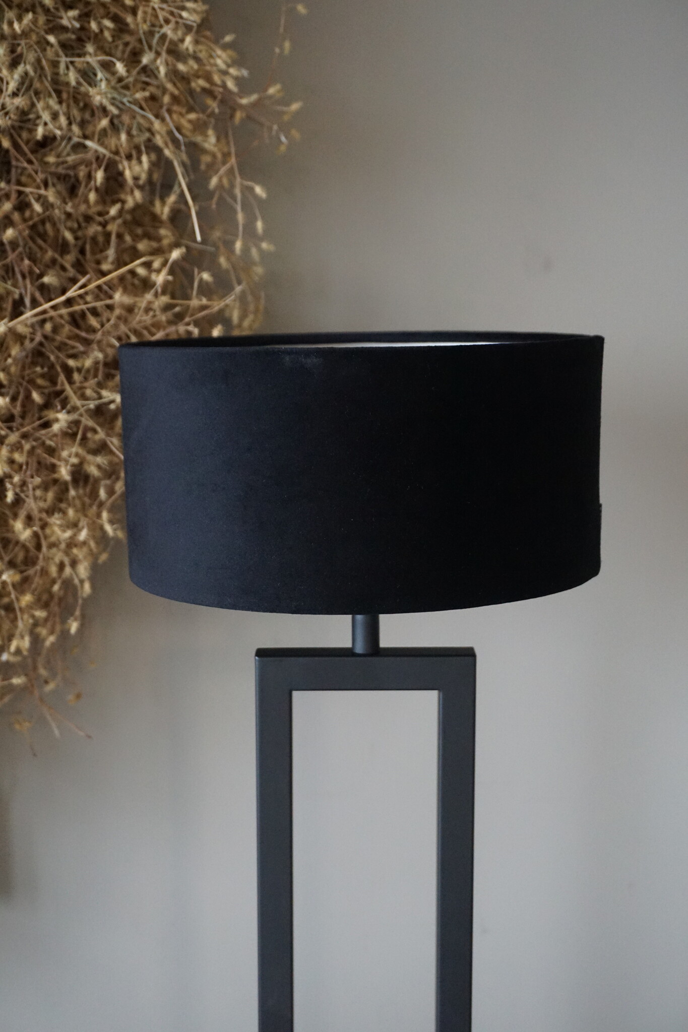 Luksa Home Collection Lampenkap Cilinder | Velvet Zwart | H12 x Ø 25 cm