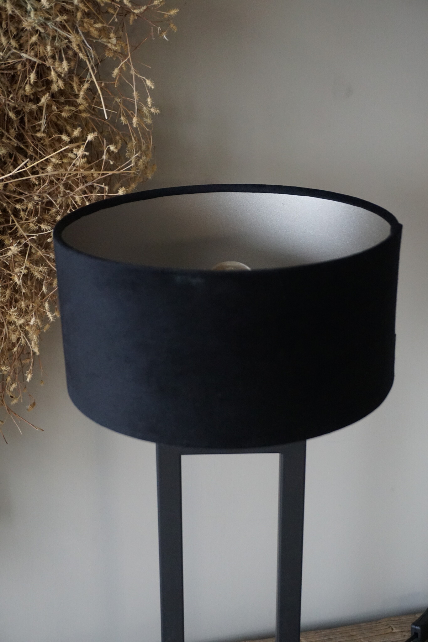 Luksa Home Collection Lampenkap Cilinder | Velvet Zwart | H12 x Ø 25 cm