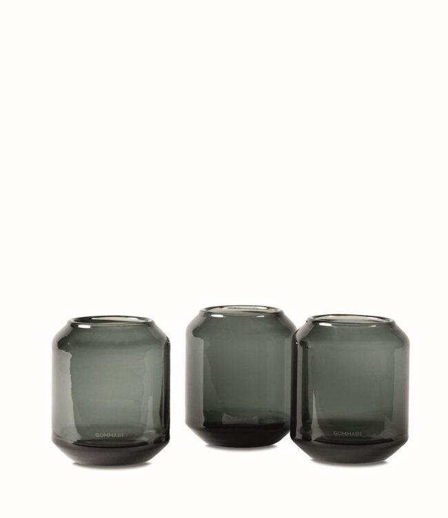 Gommaire Theelichthouder Daniel | Grijs | H10 x Ø8,5 cm