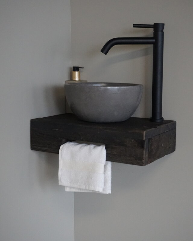 Rene Houtman Oakie Dark Toiletmeubel Zwevend Handdoekhouder