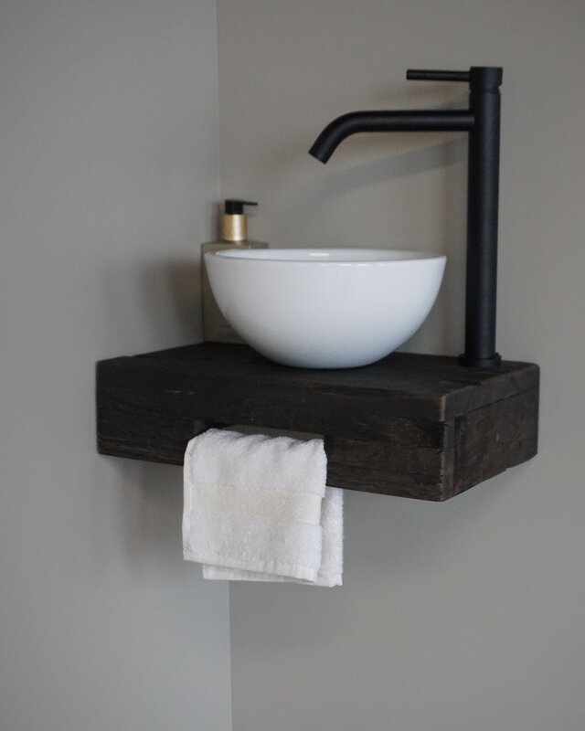 Rene Houtman Oakie Dark Toiletmeubel Zwevend Handdoekhouder