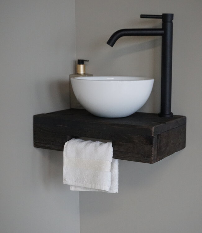 Rene Houtman Oakie Dark Toiletmeubel Zwevend Handdoekhouder