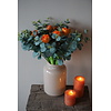 Kunstbloemen Zijden Boeket | Real Touch Tulpen En Eucalyptus | H45 cm